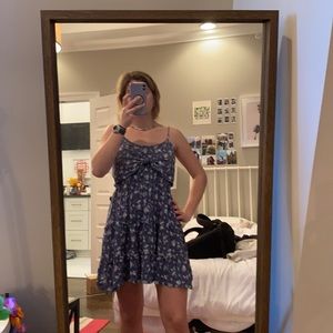 Eyeshadow blue floral sun dress